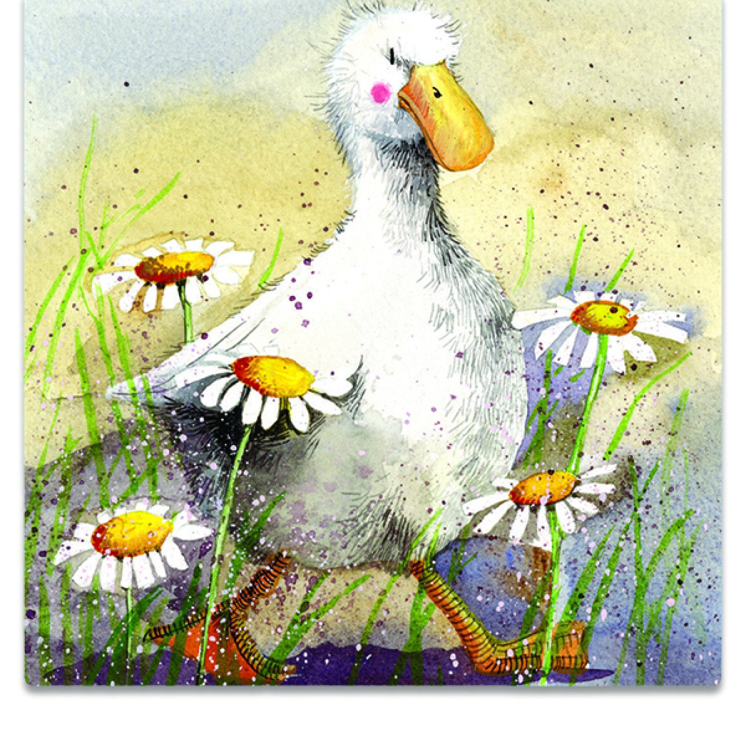Duck in the Daisies Fridge Magnet