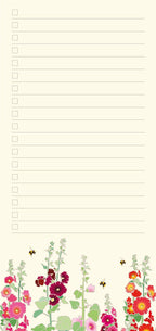 Hollyhocks Magnetic Note Pad