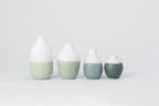Green Pastel Bottles Set of 4 Mini Vases
