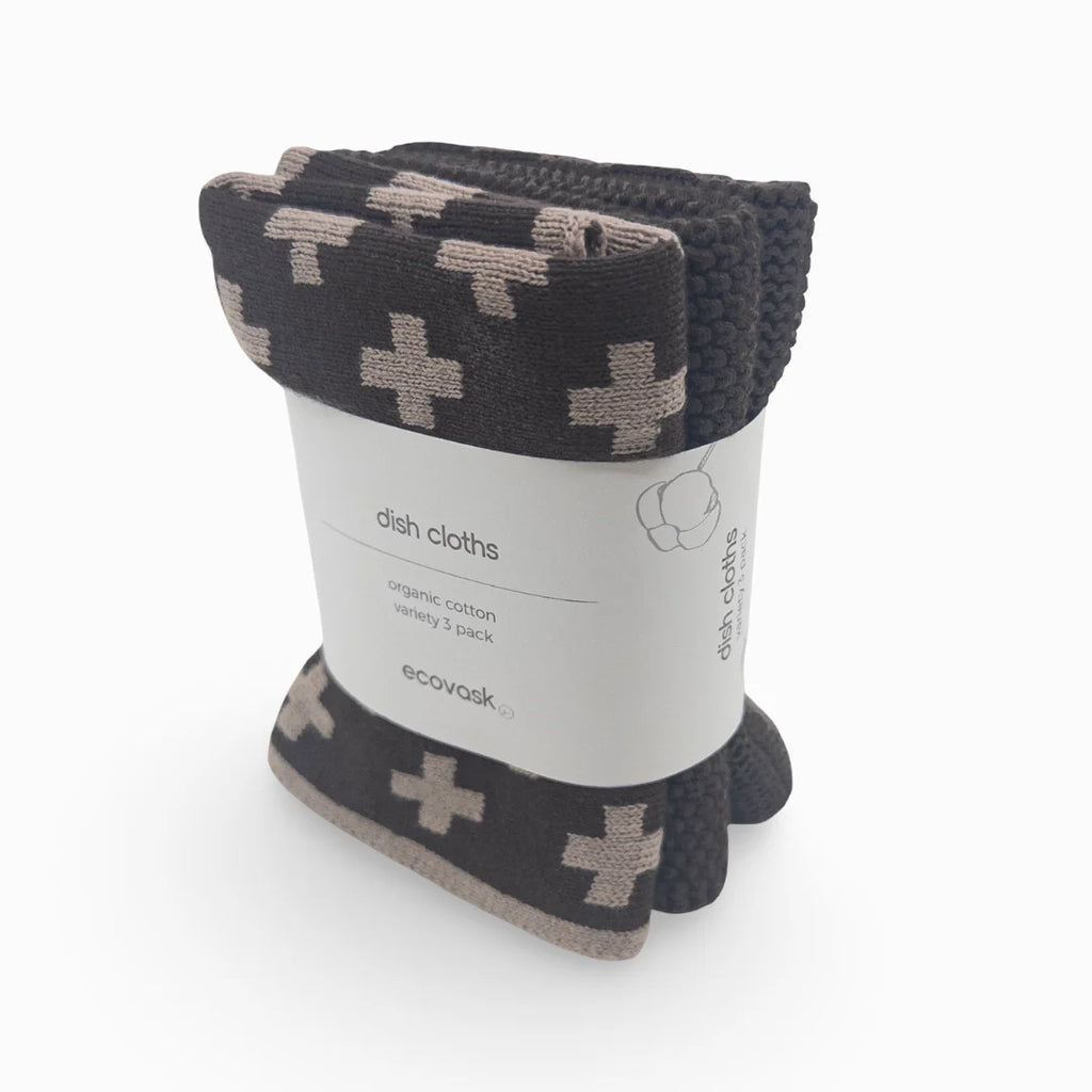 Ecovask Dishcloth 3piece Chocolate Martini+