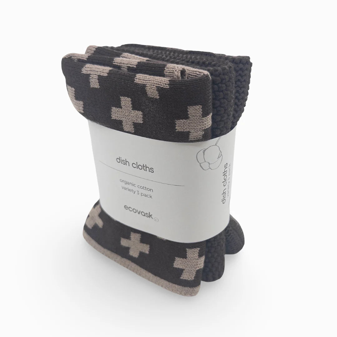 Ecovask Dishcloth 3piece Chocolate Martini+