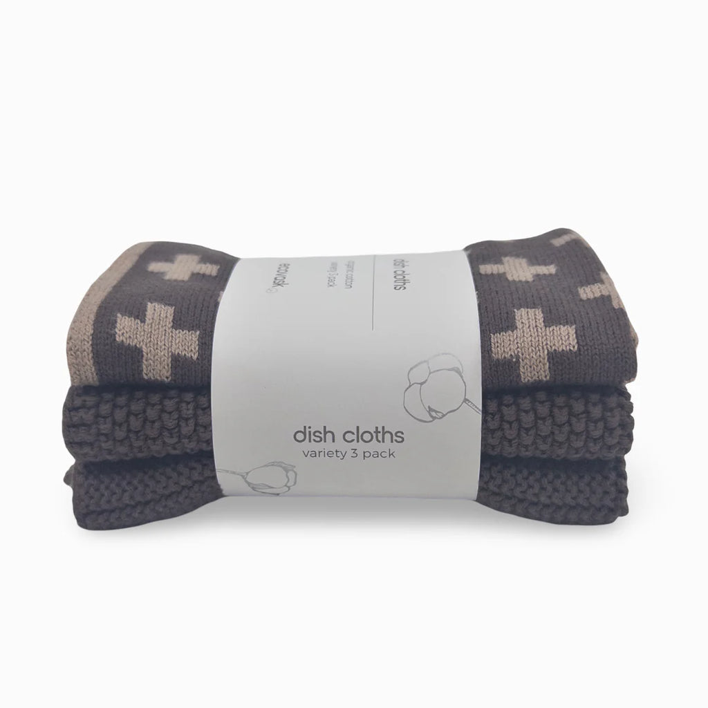 Ecovask Dishcloth 3piece Chocolate Martini+