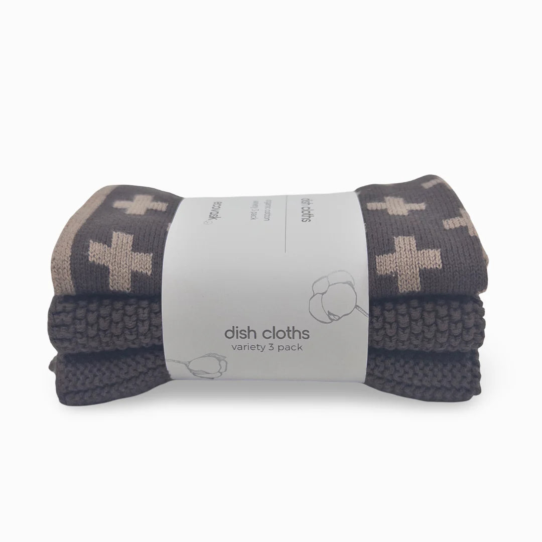 Ecovask Dishcloth 3piece Chocolate Martini+