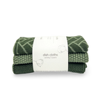 Ecovask Dishcloth 3pack Forest Herringbone