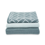 Ecovask Dishcloth 3pack Sea Foam Herringbone