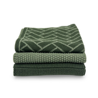 Ecovask Dishcloth 3pack Forest Herringbone