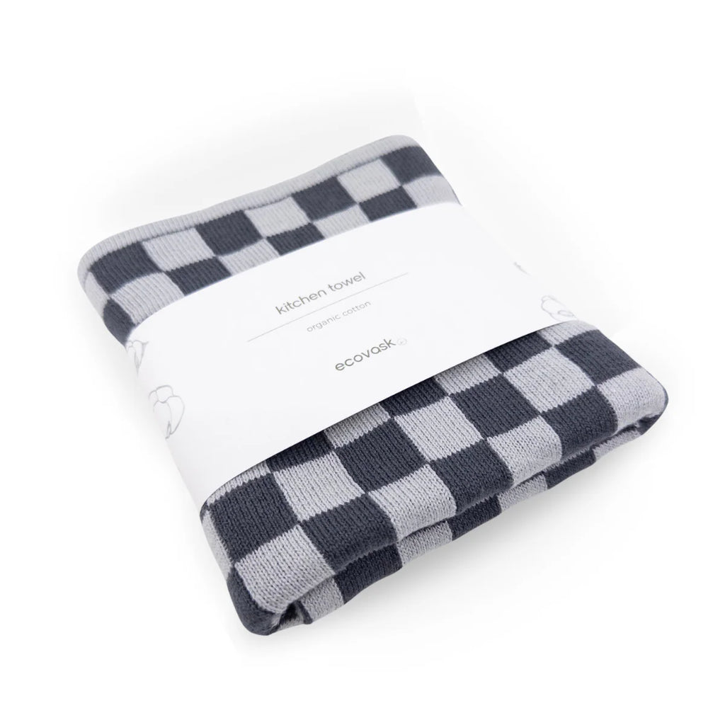 Kitchen Towel Graphite Lunar Chequer