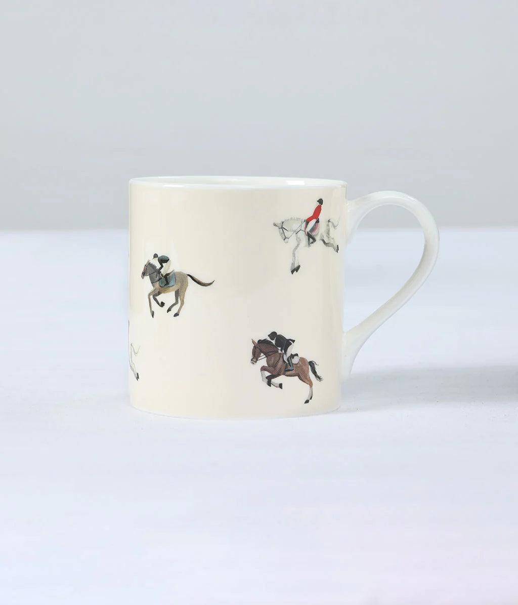 Equestrian Ivory China Mug