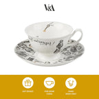 V&A Alice Tea Cup/Saucer Set