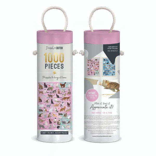 Fancy Felines 1000pc Wall Jigsaw Puzzle