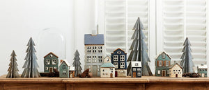 Alsace Tea Light House Nordic Navy (YA0056)