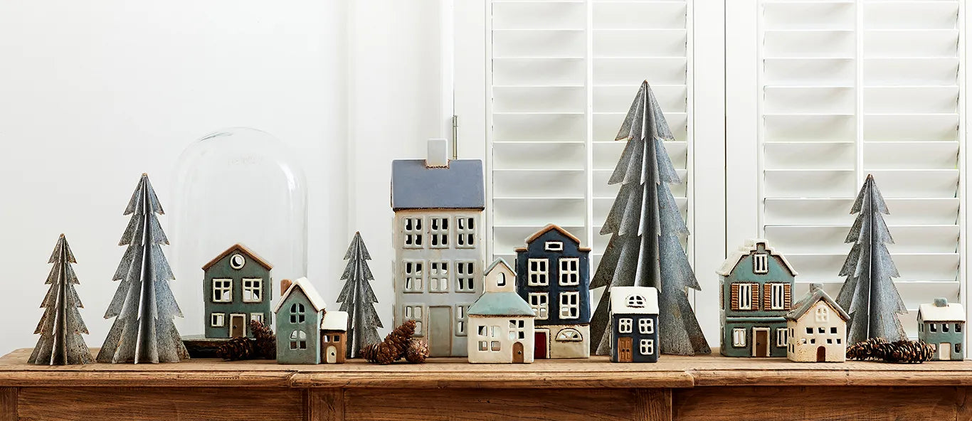 Alsace Tea Light House Navy (YA0054)