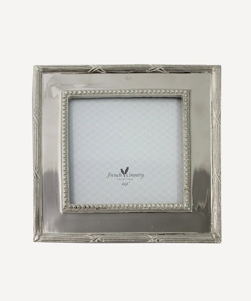 Beaded Nickel Square Frame 4x4