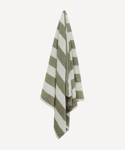 Striped Tablecloth Olive Small 280x200