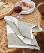 Stripe Napkin Olive 4Pack