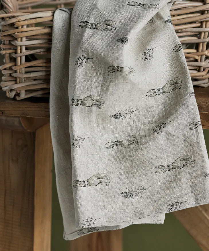 Easter Linen Tea Towel