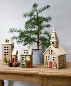 Alsace Tea Light Church Christmas Stone (YA0060)