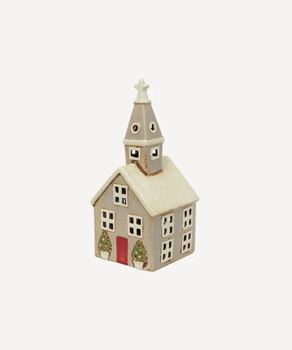 Alsace Tea Light Church Christmas Stone (YA0060)