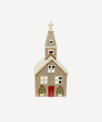 Alsace Tea Light Church Christmas Stone (YA0060)