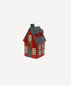 Alsace Tea Light Cottage Red with Wreath (YA0064)