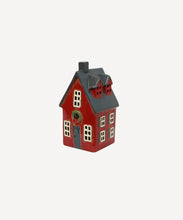 Load image into Gallery viewer, Alsace Tea Light Cottage Red with Wreath (YA0064)