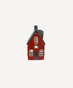 Alsace Tea Light Cottage Red with Wreath (YA0064)