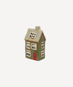 Alsace Tea Light House Christmas Green (YA0068)
