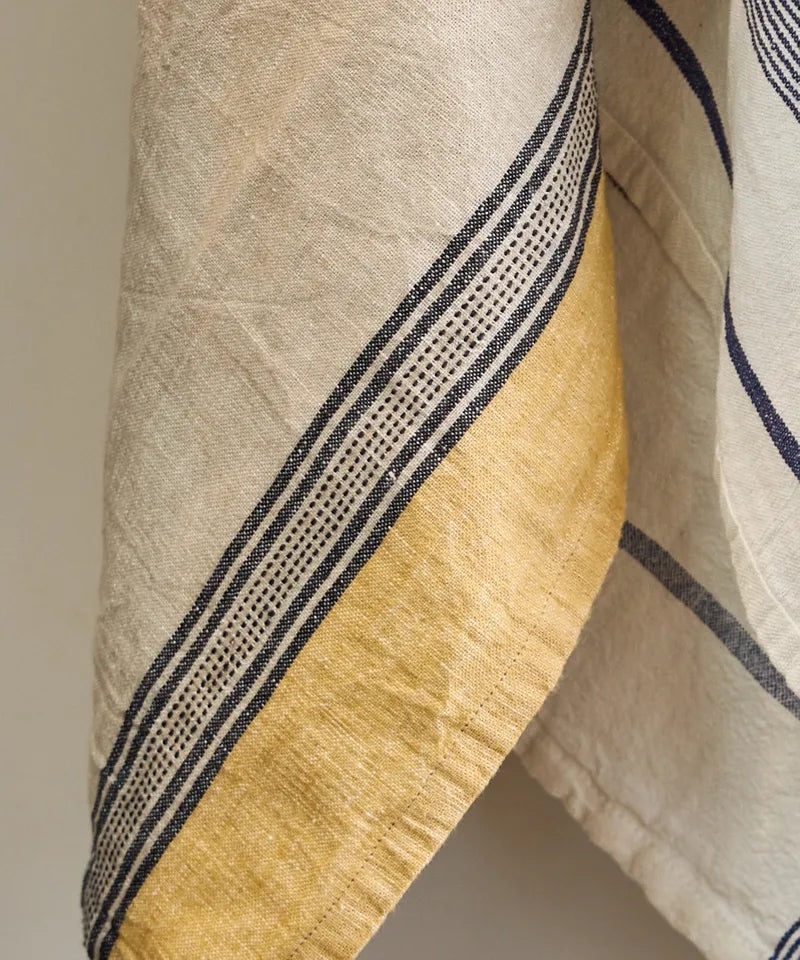 Woven Ribbon Curry Tea Towel