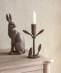 Rabbit & Leaf Candle Holder Small