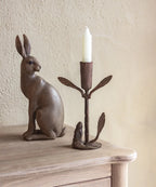 Rabbit & Leaf Candle Holder Small