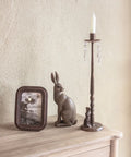 Rabbit & Crystal Candleholder Extra Tall