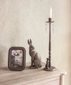 Rabbit & Crystal Candleholder Extra Tall