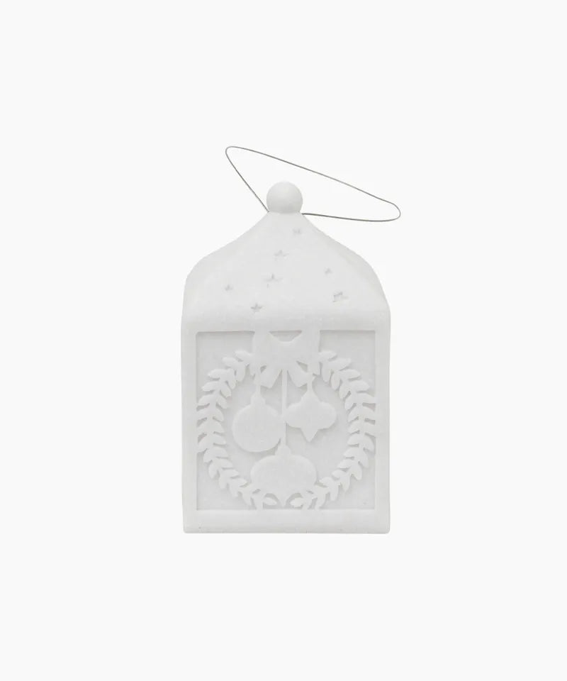 Lantern with Baubles Light up Small