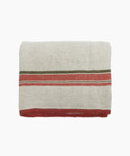 Red Selvedge Stripe Linen Tablecloth