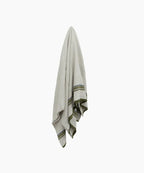 Green Selvedge Stripe Linen Tablecloth