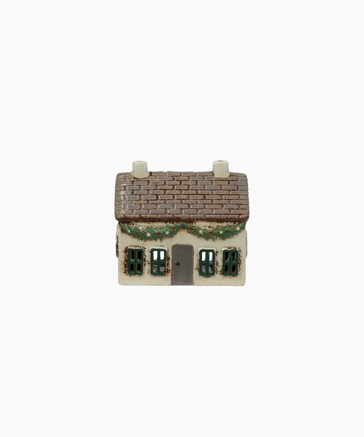 Christmas Tea Light Cottage with Swag
