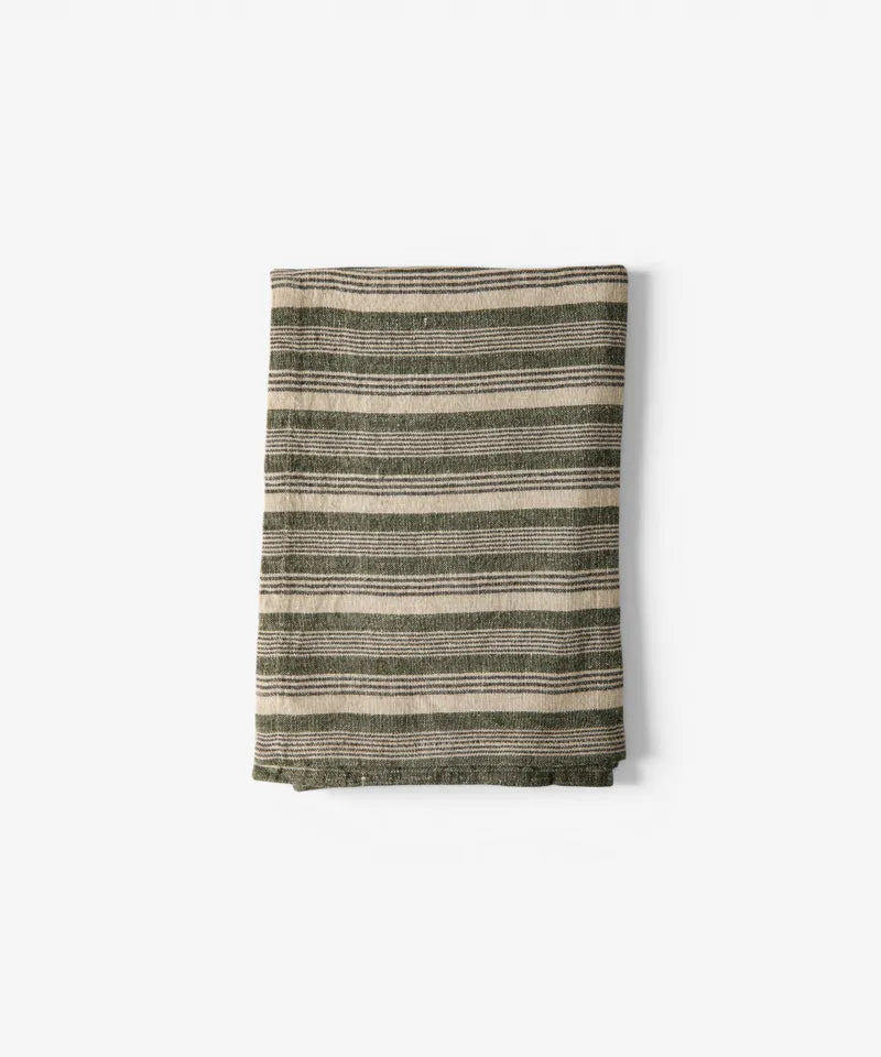 Atelier Stripe Teatowel Green