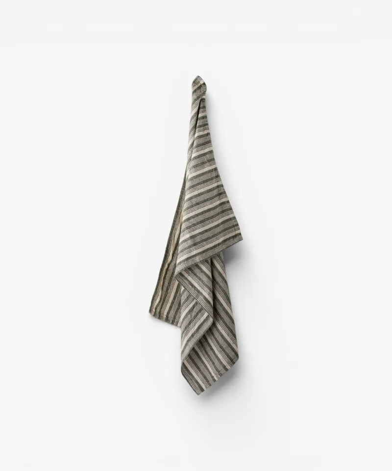 Atelier Stripe Teatowel Green