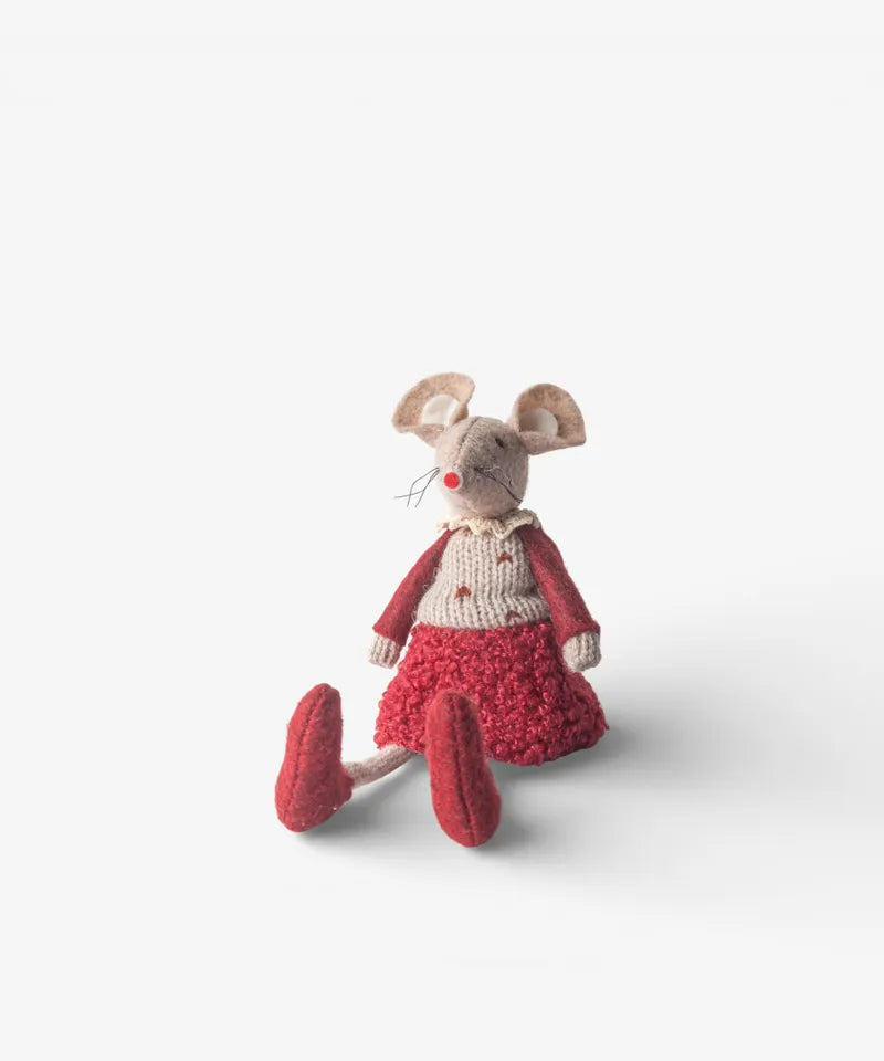 Red Edna Mouse Sitting
