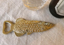 Load image into Gallery viewer, Fish Bottle Opener Gold