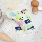 Retro Dish Cloth Caravans