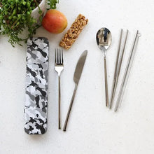 Load image into Gallery viewer, Dishy Cutlery 8pce Camo Set