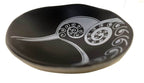 Gc Kiwi White on Black 7cm Porcelain Bowl