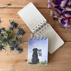 Labrador & Agapanthus Small Spiral Notebook