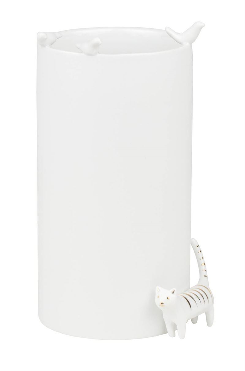 Flock of Birds & Cat Vase