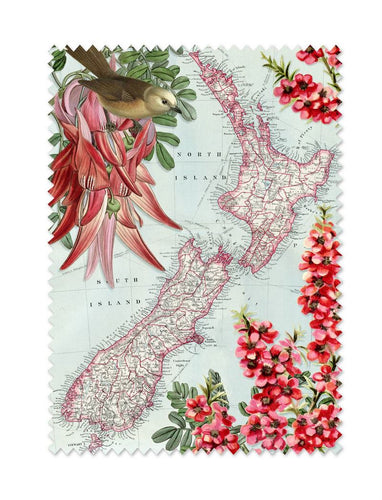 Map of New Zealand Lens Cloth
