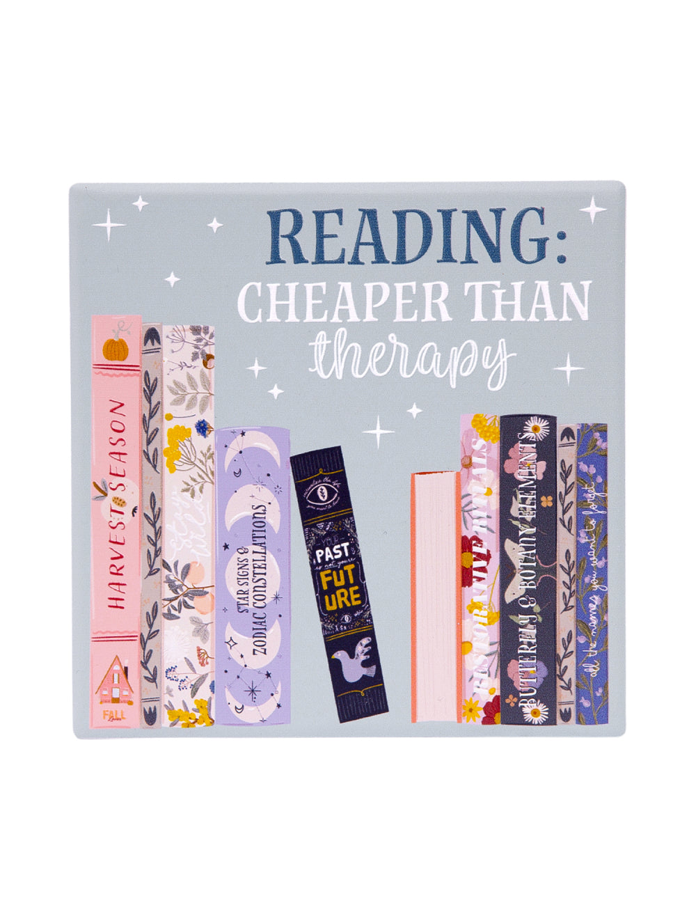 Forever Booked Therapy Ceramic Coaster