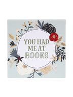 Forever Booked Floral Ceramic Coaster