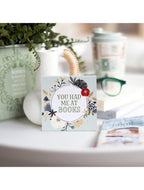 Forever Booked Floral Ceramic Coaster