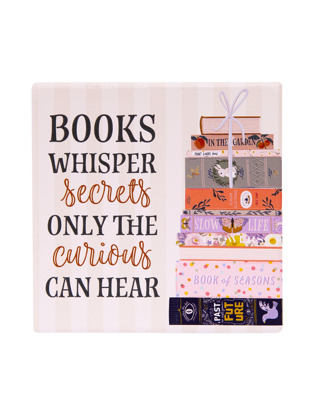 Forever Booked Secrets Ceramic Coaster